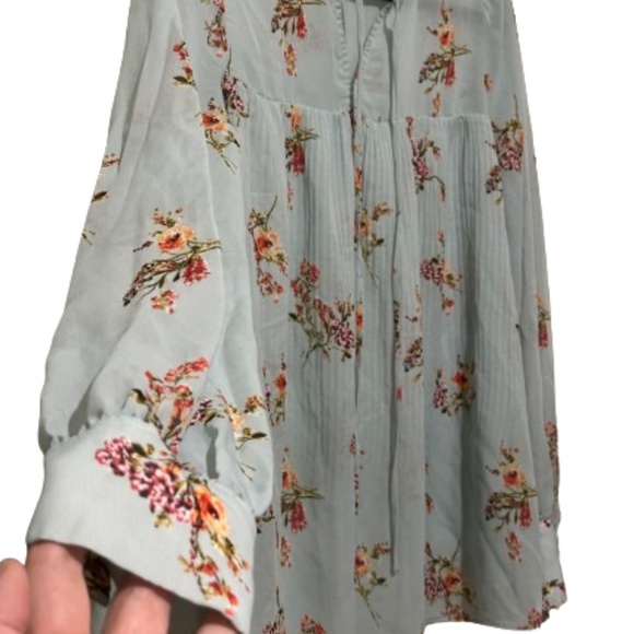 Pleione Long Sleeve Sheer Blouse Women Size M Very good Condition SZ Medium - Picture 5 of 8